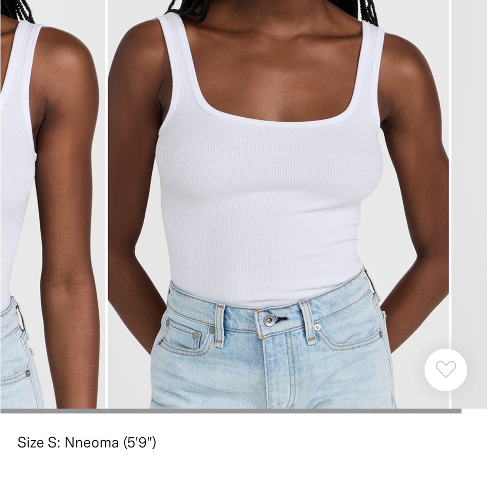 Rag & Bone essential rib scoop tank top